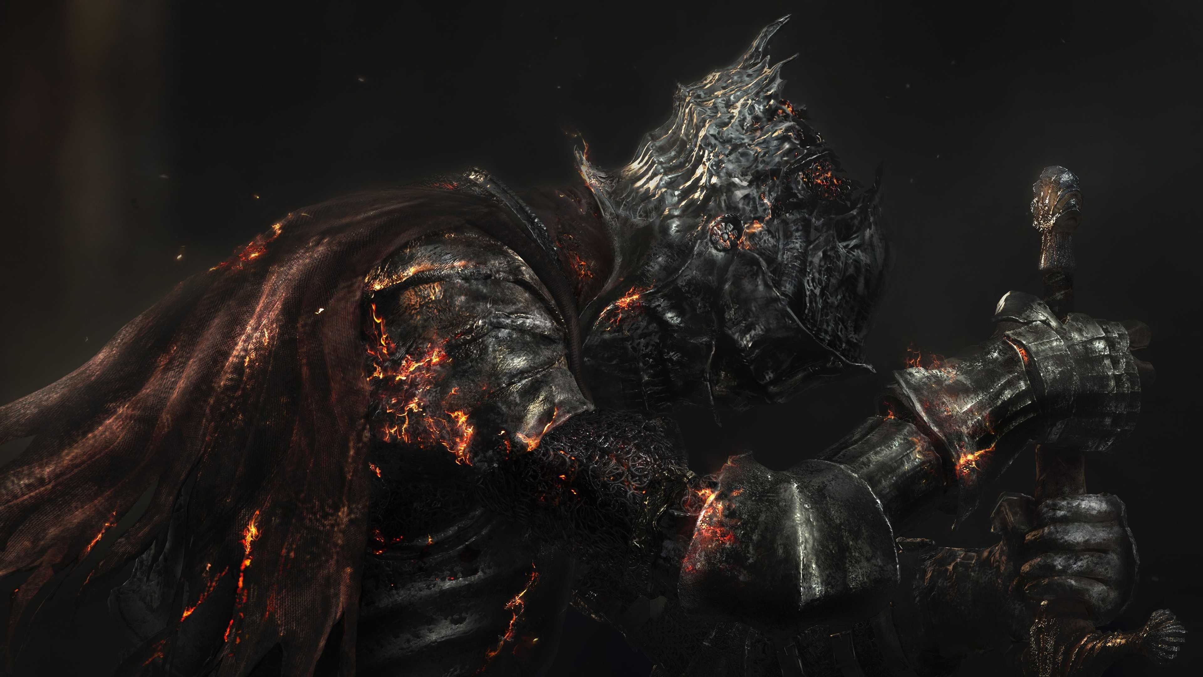 3840x2160 dark souls, arme, armure, artwork, casque, chevalier, dark fantasy, épée, fantasy, personnage masculin