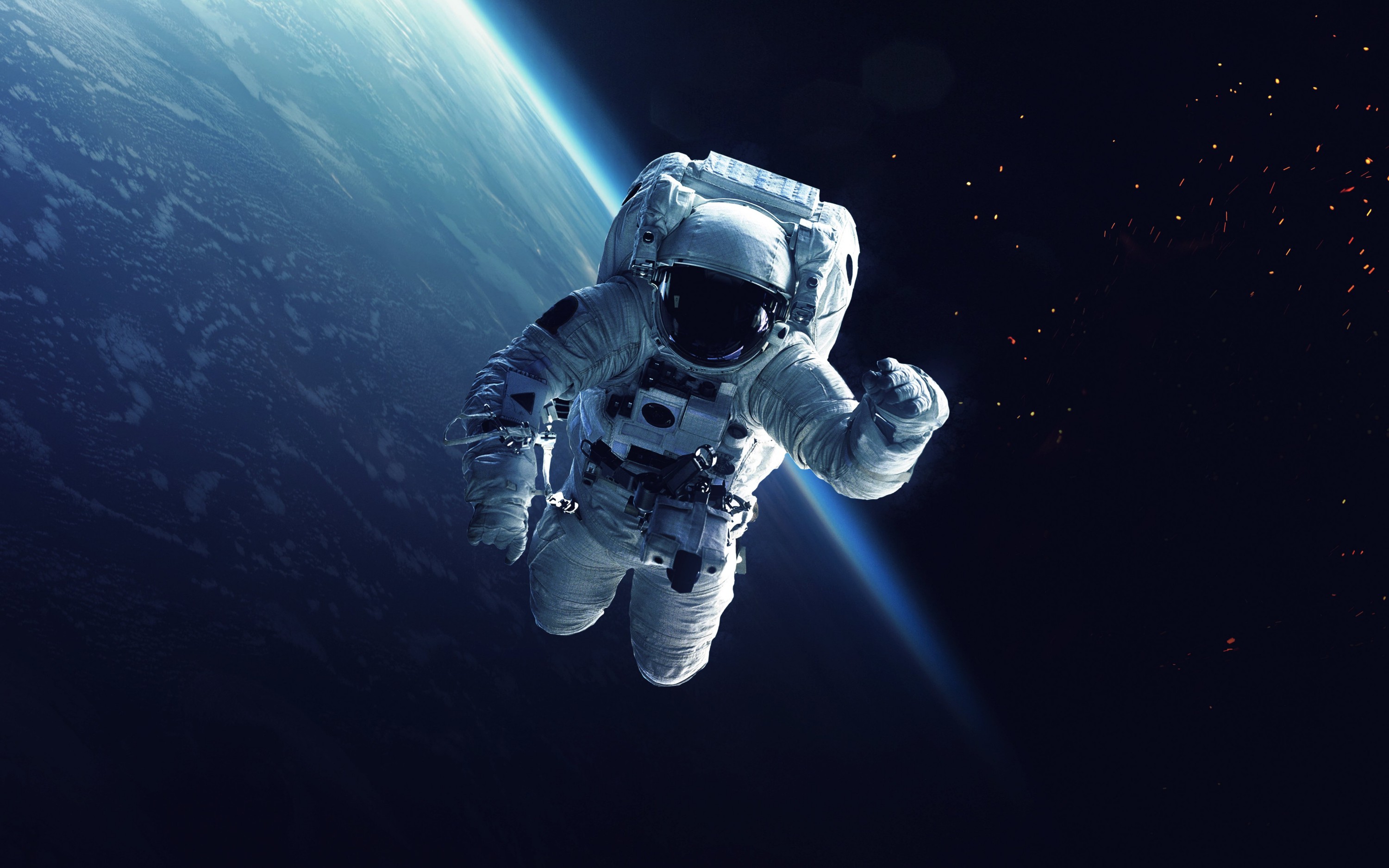 3000x1875 astronaute, espace, planète