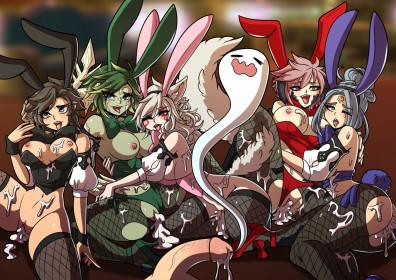 5 filles ou plus,after sex,ahegao,amaterasu okami,animal humanoide,assis,au ra,bas,bas de lingerie,bas en résille,calin,cheveux blanc,cheveux rose,cheveux vert,collant,collant en résille,costume de lapin,fausses oreilles animaux,fille anime,fille chat,final fantasy (series),final fantasy xiv,gangbang,gros seins,groupe de filles,habits déchirés,harem,miqo'te,oreilles animaux,orgie,peau verte,penis,pupille coeur,pupille symbole,queue,queue de cheval,résille,seins moyens,sexe en groupe,shino senkatsu,sin faye,sixsome,sourire,sperme,sperme dans le vagin,sperme sur le corps,sperme sur les seins,tétons,tire la langue