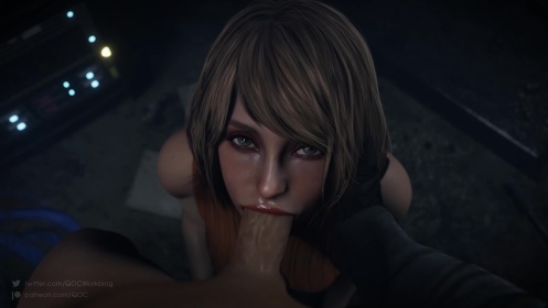 ashley graham,capcom,cheveux blond,deepthroat,fellation,fille anime,penis,pov,resident evil,sound,video,yeux bleu