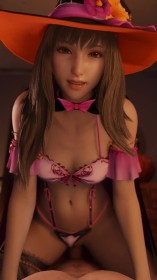 chapeau,cheveux chatain,culotte,culotte tirée,fille anime,final fantasy (series),final fantasy vii,frange,halloween,kyrie canaan,lazyprocrastinator,lingerie,no sound,position cowgirl,pov,sexe,sourire,string,video