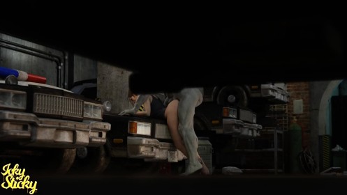 anal,capcom,cheveux brun,claire redfield,cuisses,cul,cul rebondissant,différence de taille,doggystyle,femme soumise,fille anime,gros cul,grosses cuisses,hanches larges,homme dominant,inter espèce,jambes,mr x,peau grise,penchée,resident evil,sexe,sexe debout,soumission,sound,video