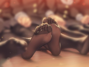 artwork,thighhighs,stockings,pantyhose,toes,foot fetish,anime girls,feet,foot focus,soles