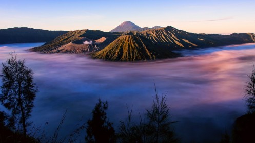 brume,indonésie,nature,paysages,volcan