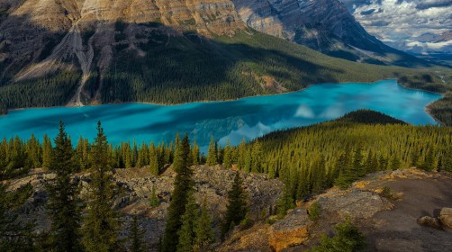 arbres,canape,eau,lac,montagne,nature,paysages,réflexion,roche