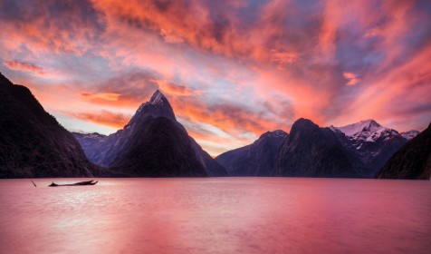 ciel,eau,lac,lever de soleil,montagne,nature,nouvelle zélande,nuages,paysages