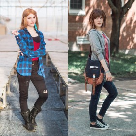 caucasien,cheveux chatain,cheveux court,cigarette,cosplay,debout,femme,frange,life is strange,max caulfield,multiples vues,rachel amber,ri care